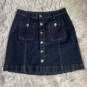 Tommy Hilfiger Button up Dark Wash Jean Skirt - Size 8 US